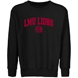 NCAA Loyola Marymount Lions Youth Black Logo Arch Crew Neck Fleece Sweatshirt