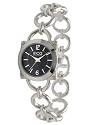 Rica Lewis - 9076222 - Montre Femme - Quartz Analogique - Cadran Noir - Bracelet Acier Argent