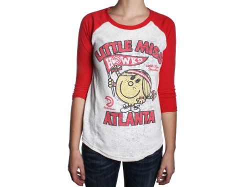 Junk Food Atlanta Hawks Raglan Sugar/Licorice M Womens Shirt
