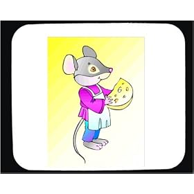 Mouse Pad with dinner, lunch, snack, rat