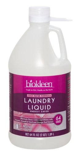 biokleen Laundry Liquid, Cold Water Formula, 64 Top/128 HE Loads 64 fl oz (1.89 L)