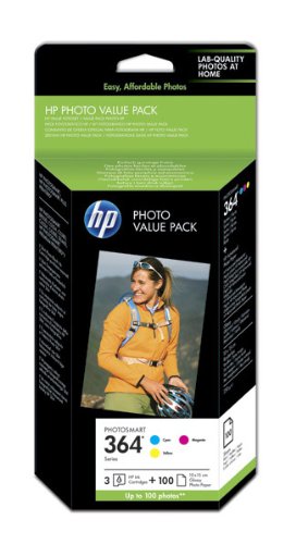 HP Original 364 Series Photo Value Pack (100 Sheets 10 x 15 cm Glossy Photo