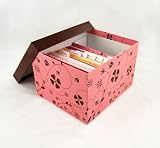 La Loupe Greeting Card 42-ct Assortment and Storage set in Brown Pink Flower - Proudly Made in the USA!