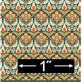 Buy 1:24 Arts & Crafts Style Tapestry Dollhouse Wallpaper by Dollhouse Wallpaper
