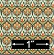 1:24 Arts & Crafts Style Tapestry Dollhouse Wallpaper