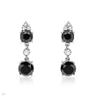 Earrings With 3.13ctw Genuine Diamonds Beautifully Designed in White Gold Length 21mm