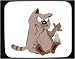 Decorated Mouse Pad with game, mouse, capture, cruelty, cruel, mean, cat, cartoon, pe...