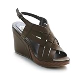 Ollio Women's Wedge Strap Platform High Heels Multi-Color Sandals