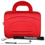 Red Cube Carrying Case Bag Pouch For Sony DVP-FX930 9" Portable DVD Player
