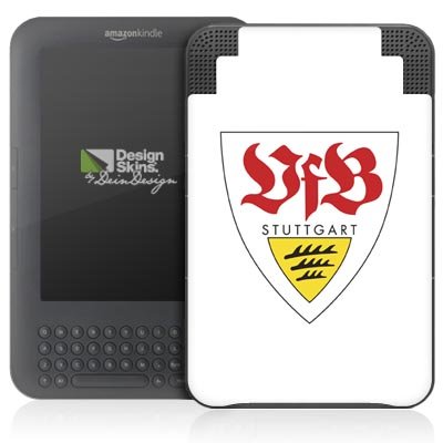 Design Skins for amazon Kindle 3 Wi-Fi Rueckseite - VFB Stuttgart Design Folie