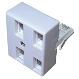BT Telephone Adapter Splitter - 1 x BT Plug to 4 x BT Sockets (4 Way)