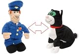 Postman Pat 30cms Reversible Pat and Jess the Cat Soft Plush
