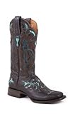 Stetson Womens Exotic 11" Brown Python Snake Skin Western Cowboy Boots 9 M