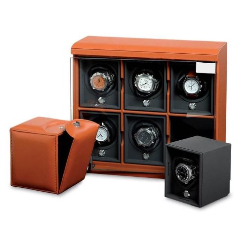 6-Module Leather Watch Winder by Underwood