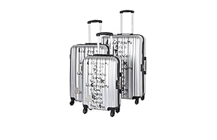 Lulu Castagnette Set de 3 trolleys rígidos (Plata)