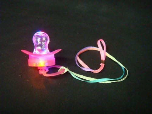 Light Up / Flashing Pacifier Necklace / 3 count