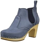 swedish hasbeens Women's Classic Chelsea Boot,Dark Blue Nubuck,7 M US