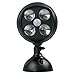 HapWay 2 Pack 600-Lumen Bright Weatherproof Wireless Battery Powered 4 Led Wall Light Motion Sensor Outdoor Spotlight with Activated Light and Motion Sensor for Decks,Porch（4*3w Led Bulbs，Black）