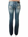 Miss Me Jeans Floral Cross Bootcut In VTG54B