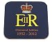 Jubliee Cypher on Blue Background - The Queen's Diamond Jubilee Souvenir Coaster