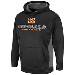 NFL Cincinnati Bengals Men's Gridiron V Fleece, Black/Storm Gray, Medium