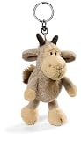 Nici 10cm Goat Jolly Gustav Soft Toy Key Holder with Key Ring (Brown)
