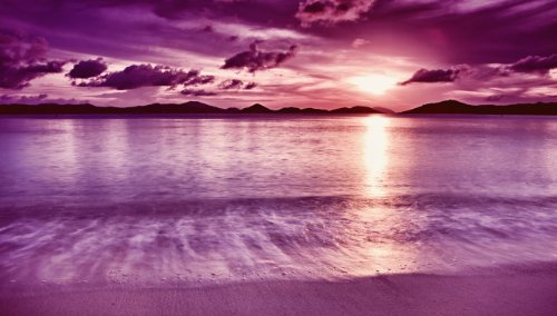 purple sunset beaches. Feature: STUNNING PURPLE BEACH