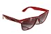 Blues Brothers Wayfarer Checker Sun Glasses - Red w/ Micro Case