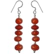 Jewelry Silver Carnelian Dangle-earrings 2 Inches