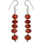 Handcrafted Sterling Silver Carnelian Earrings 2 Inches