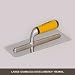 Stainless Steel Small Burnishing rubber handle Energy trowel - 200 x 80 mm / 7.87 x 3...