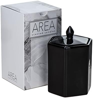 Scented Candles By AREA. 100% Soy Wax Aromatherapy Candle-Nero Design (Lavender Scent)