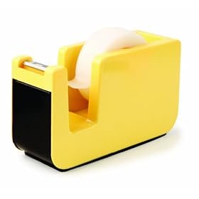 Kikkerland Retro Desktop Tape Dispenser, Yellow