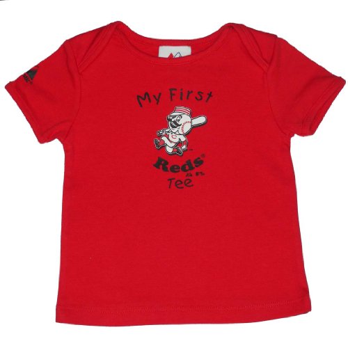 Majestic Infant Baby MLB Cincinnati Reds My First Tee T-Shirt - Red (Size: 3/6M)