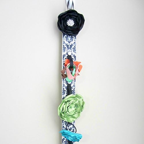 Black Damask Ponytail Elastic Or Jewelry Organizer