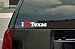 I Love Texas Vinyl Decal - White with a red heart