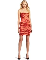 Strapless Elastane/Nylon/Polyester Shirred Crinkled Ruched  Dress