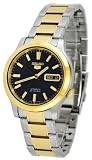 Two Tone Stainless Steel Seiko 5 Automatic Black Dial