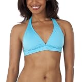 Mossimo® Black: Women's Solid Halter Swim Top - Pool Blue
