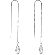 Handcrafted Crystal Briolette 925 Silver Threader Earrings MADE WITH SWAROVSKI ELEMENTS Made with ELELMENTS