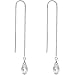 Handcrafted Crystal Briolette 925 Silver Threader Earrings MADE WITH SWAROVSKI ELEMENTS Made with ELELMENTS