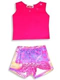 Rubbies - Girls 2-Piece Short Set, Fuschia, Gold, Blue