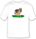 T-shirt with german, dog, ball, shepherd, canine