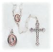 Mother of Pearl Rosary - Immaculate Conception - 7mm Faux Mother of Pearl Beads - 18in. Chain - Center Piece with Matching Pendant - Gift Box Included - IMPORTED FROM ITALY