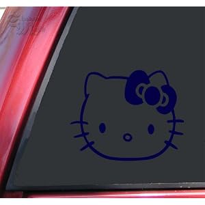 Hello Kitty #2 Vinyl Decal Sticker - Dark Blue