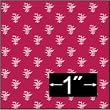 French Thistle Red Dollhouse Wallpaper.