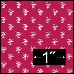 French Thistle Red Dollhouse Wallpaper.