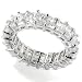 Sterling Silver / Platinum Cubic Zirconia Eternity Ring