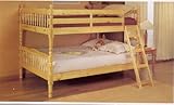 Acme 2290 Full Over Full Natural Pine New Wood Bunk Beds Bunkbed