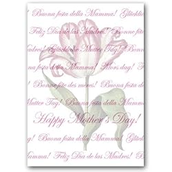 Happy Mother's Day with genus Tulipa 65 - 5" x 7" Vellum Overlay Mother's Day Greeting Card